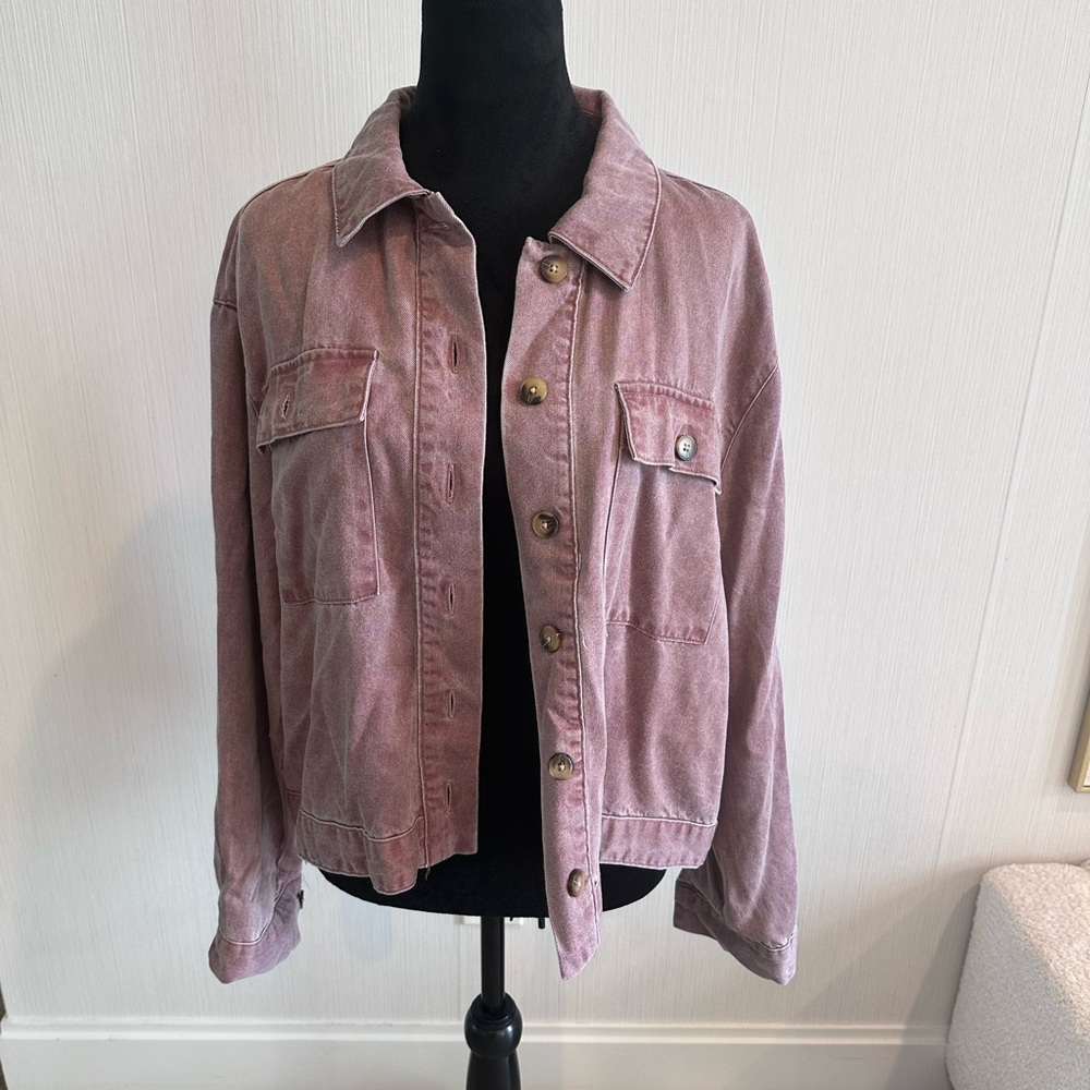 Jane and Delancey Pink Jean Jacket